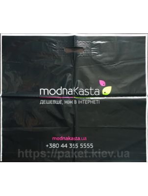 полиэтиленовый пакет с печатью логотипа. Модна Каста, полная запечатка.